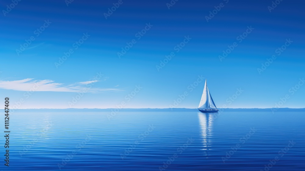 Obraz premium serene navy blue water