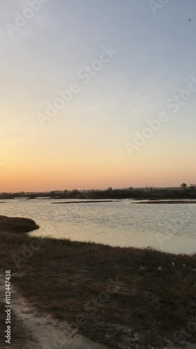 sunset atmosphere around the river