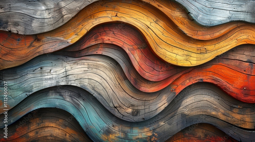 A lively wood grain background with swirling lines in varied colors, creating a whimsical abstract effect A lively wood grain background with swirling lines in varied colors, creating a whimsical abstract effect