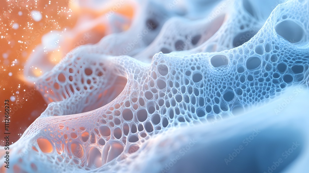 Abstract Cellular Structure Blue White Network Abstract Cellular Structure Blue White Network