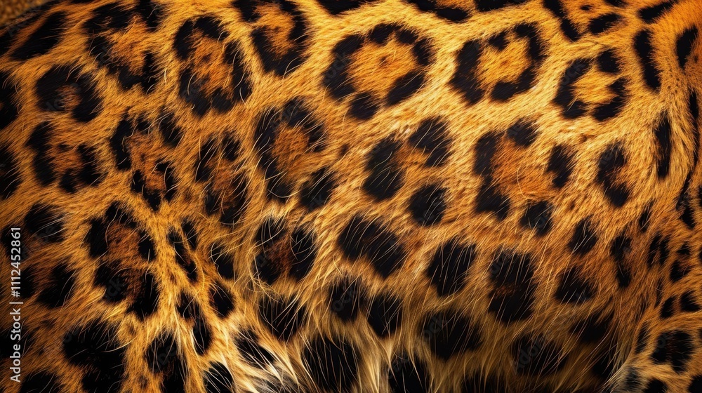 Close-up of a leopard's fur showcasing its distinctive pattern. Close-up of a leopard's fur showcasing its distinctive pattern.