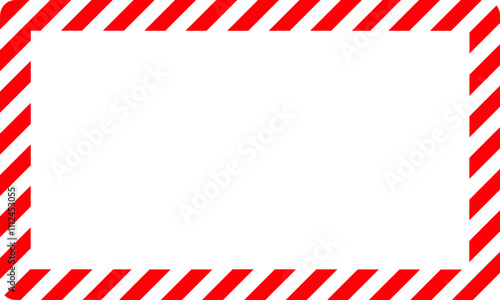 Candy cane patterns frame. hristmas rectangle border frame. Christmas striped red and white background. Christmas concept for decorative 