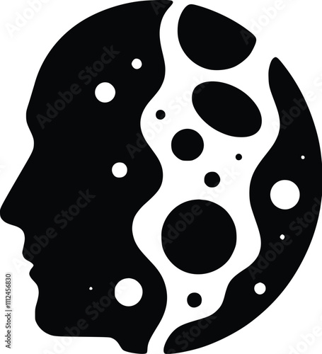 Apathy Voids Black and White Illustration