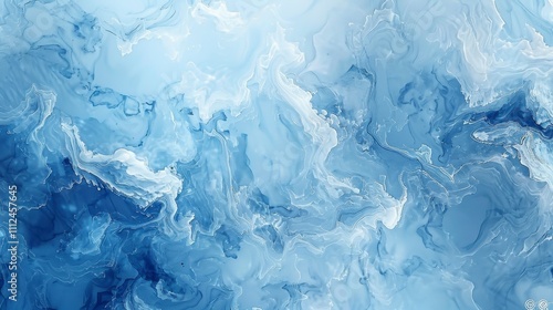 Wallpaper Mural A textured blue marble ink pattern with bold swirls and a dreamy, artistic flow, ideal for background use Torontodigital.ca