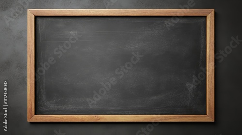 A Clean Slate Chalkboard Framed in Wood Ideal for Educational Use