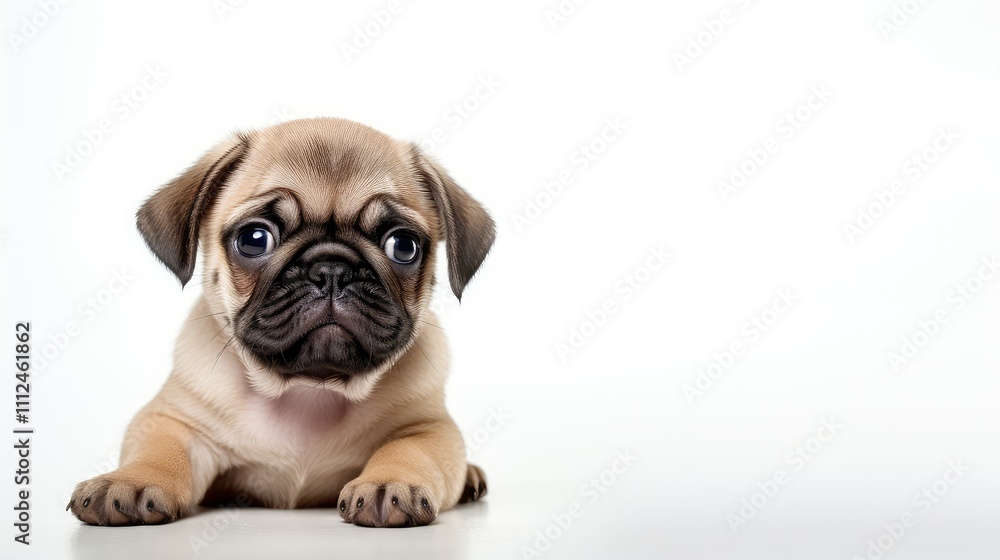 pug puppy on white background pug puppy on white background