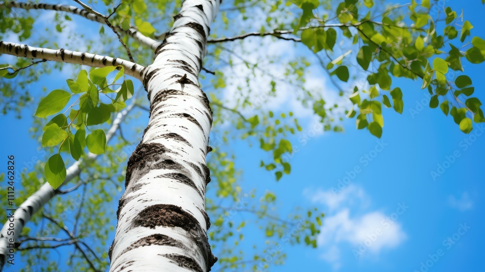 Fototapeta premium contrast birch tree bark