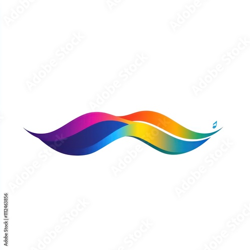 Abstract colorful wave design element.