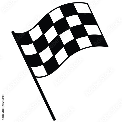 Checkered flag icon, Racing flag icon vector sing. Racing finish symbol. vector illustration.