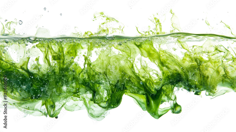 Leaves submerged in water transparent background Leaves submerged in water transparent background