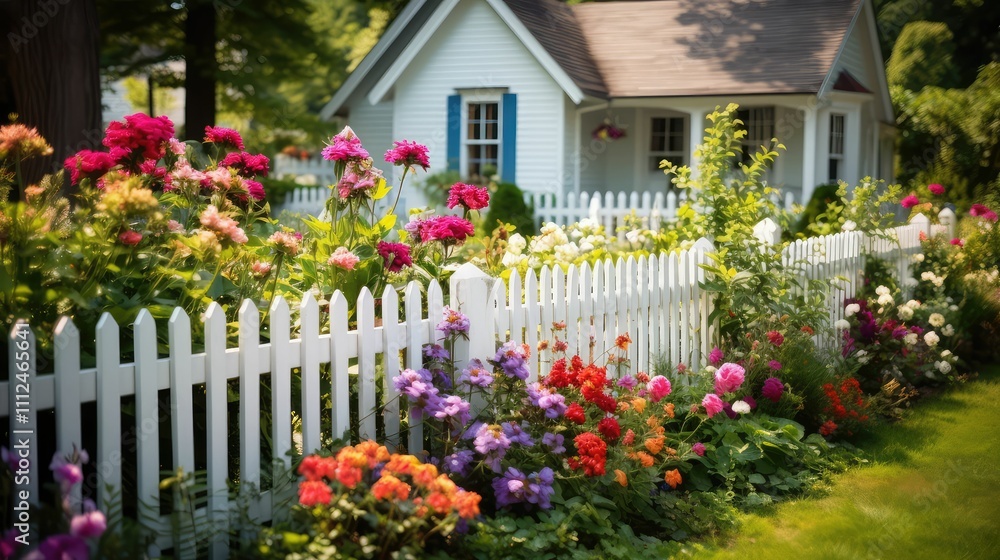 Fototapeta premium cottage wooden fencing