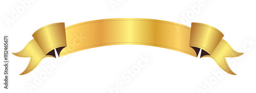 golden ribbon illustration vector 3D