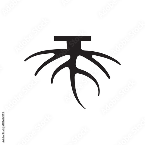 root icon illustration flat