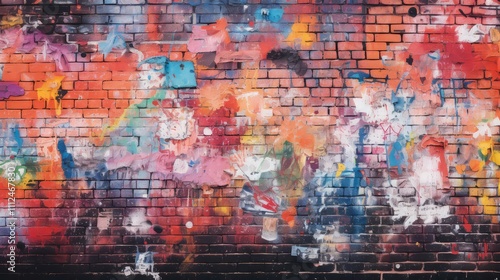 colorful brick wall