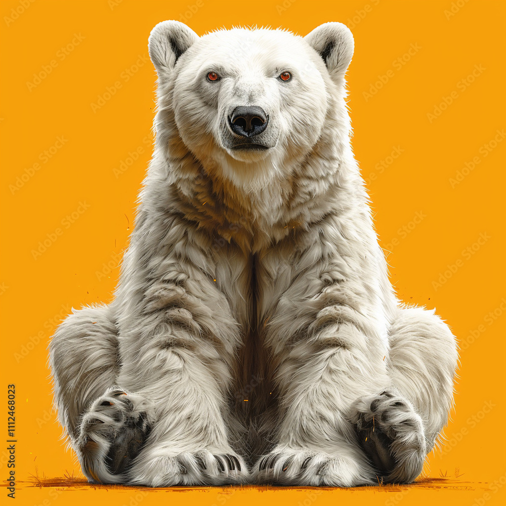 Beautiful white polar bear in nature Beautiful white polar bear in nature