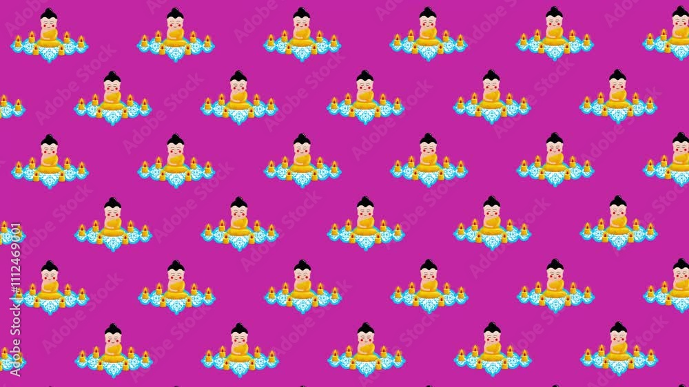 Vesak Buddha Day Loop Animated Background Vesak Buddha Day Loop Animated Background
