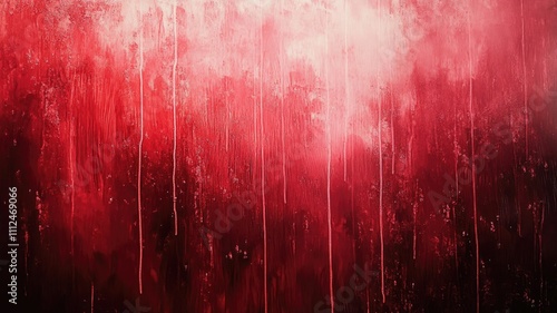 赤い液体が垂れた壁_1