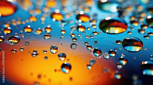 light water droplets on glass photo