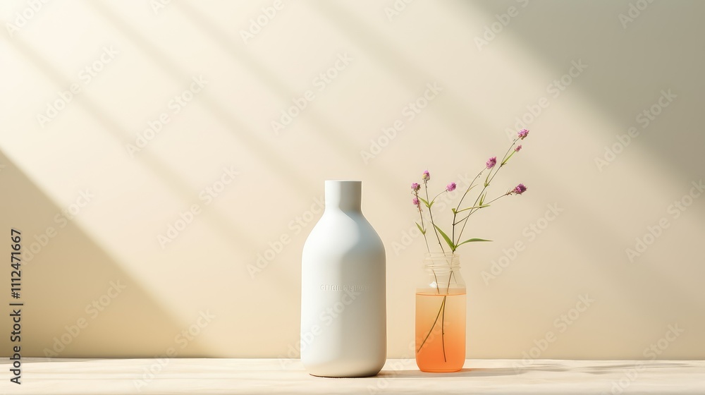minimal white bottle mockup minimal white bottle mockup