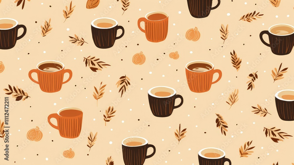 Obraz premium mug coffee cup pattern