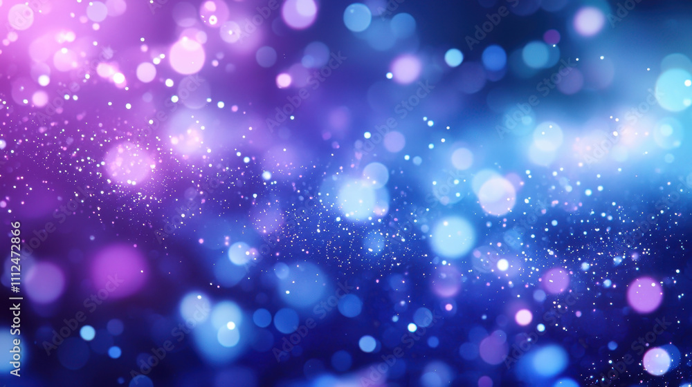 Dreamy glowing snowflakes in soft, colorful winter scene Dreamy glowing snowflakes in soft, colorful winter scene