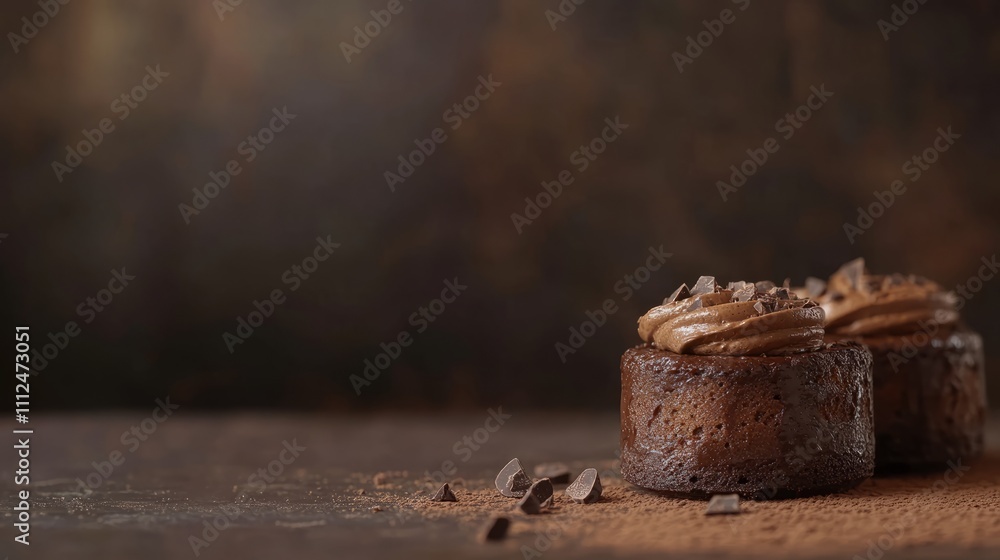 Chocolate Souffls. Copy Space Chocolate Souffls. Copy Space