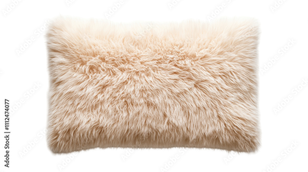 Cozy fur pillow for home decor comfort transparent background Cozy fur pillow for home decor comfort transparent background