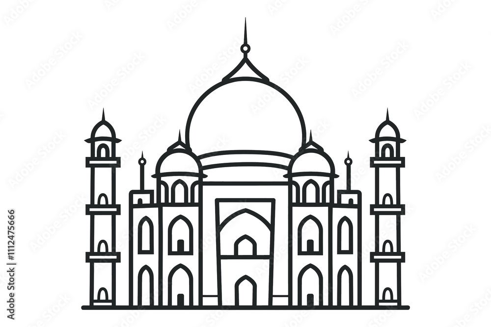 Obraz premium silhouette of mosque