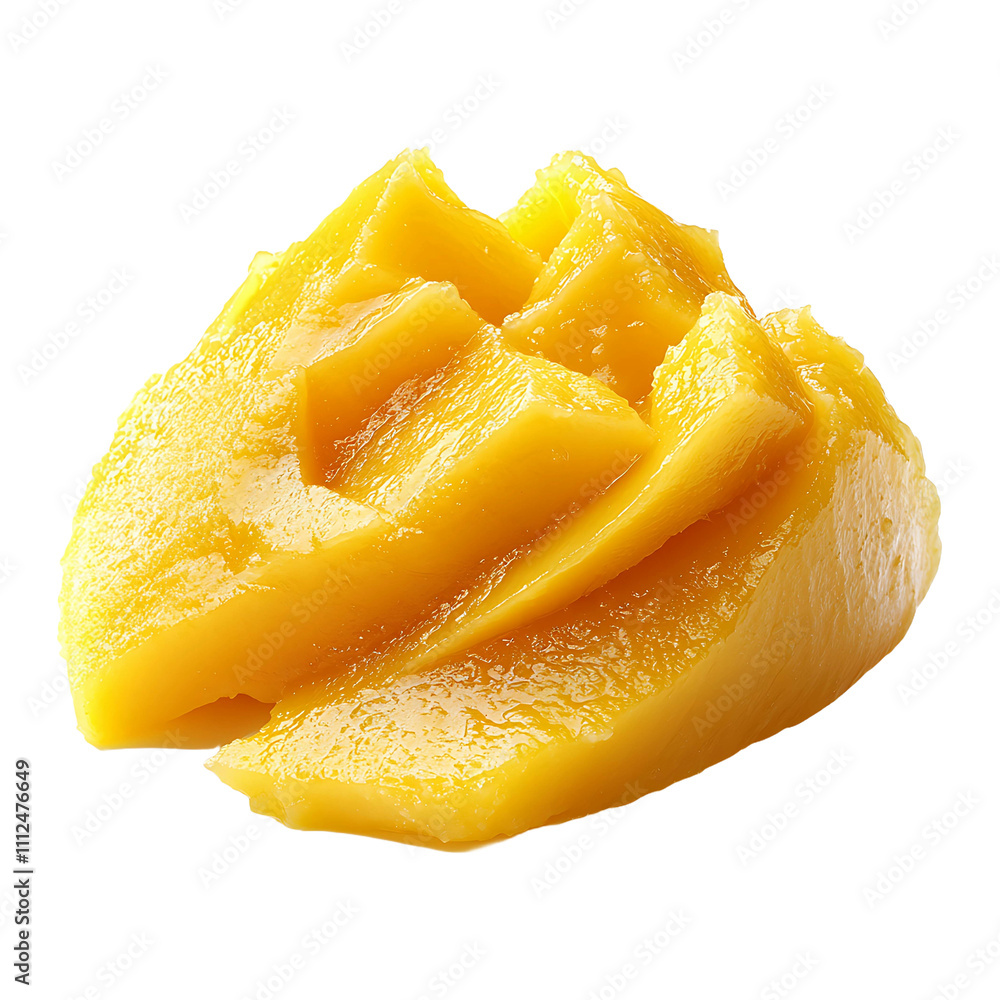 Freshly Cut Mango Cubes isolated on transparent background. Freshly Cut Mango Cubes isolated on transparent background.