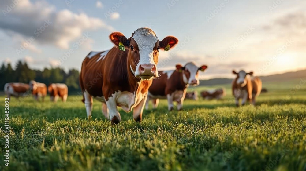 Cattle on a Farm with Digital Sensors Cattle on a Farm with Digital Sensors