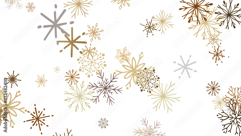 Snowflakes falling for christmas decoration abstract