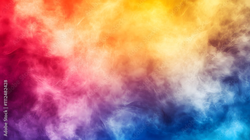 Vibrant Rainbow Colored Smoke Abstract Background Vibrant Rainbow Colored Smoke Abstract Background