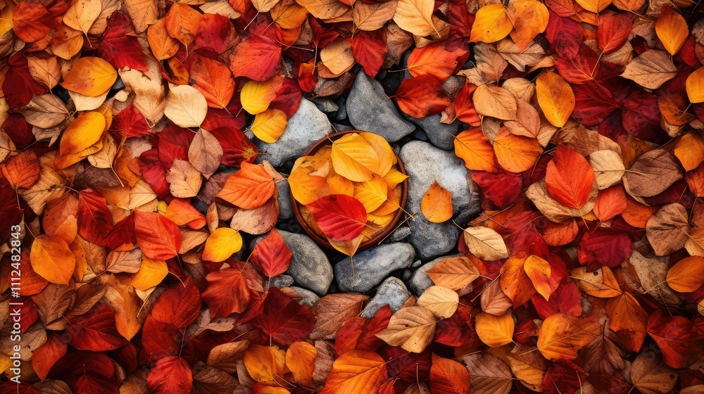 autumn leaves oval autumn leaves oval