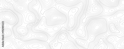 Abstract wavy topographic line background. Seamless pattern and banner design. Modern and dynamic feel to topographic mapping vector illustration.