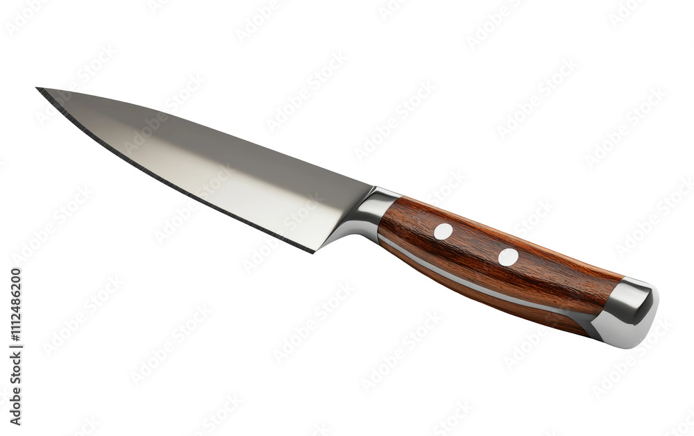 Sharp Kitchen Knife on Transparent Background Sharp Kitchen Knife on Transparent Background