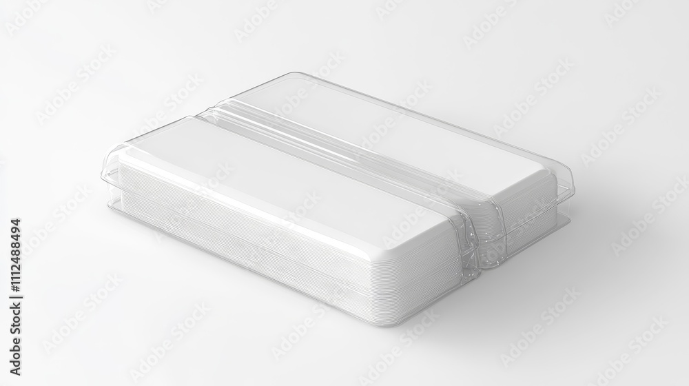 A white box with a clear plastic cover on top A white box with a clear plastic cover on top
