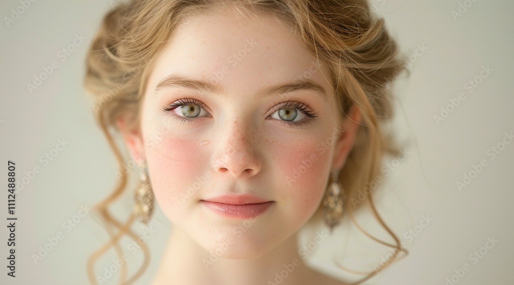 portrait of a young woman on white studio background, portrait of a young woman on white studio background,