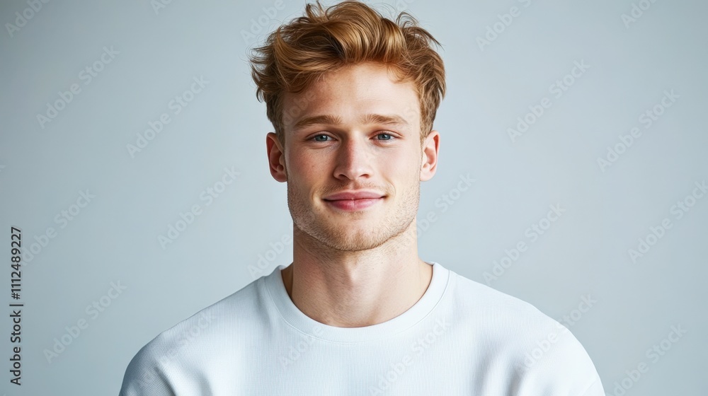 A young man with tousled hair and a warm smile poses against a soft, neutral background, making it ideal for personal branding, lifestyle blogs, or talent showcases, A young man with tousled hair and a warm smile poses against a soft, neutral background, making it ideal for personal branding, lifestyle blogs, or talent showcases,