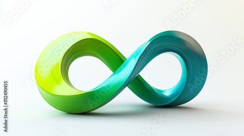 Abstract Infinite Loop In Green And Blue Colors