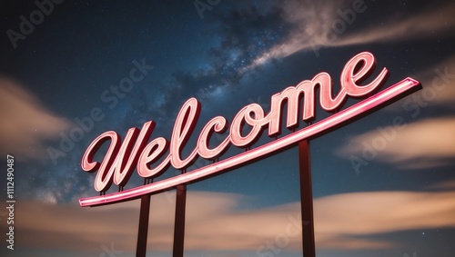 Welcome Greeting card, welcome banner