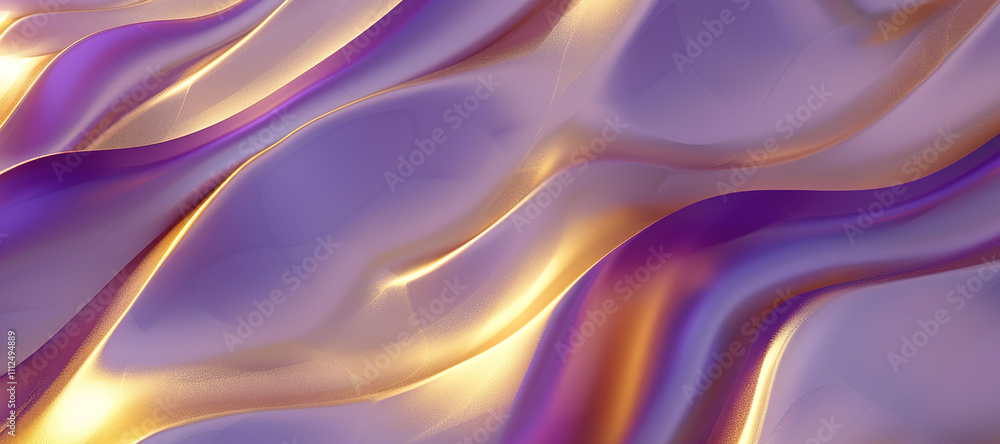 Fototapeta premium glowing wave of gold and purple color background 44