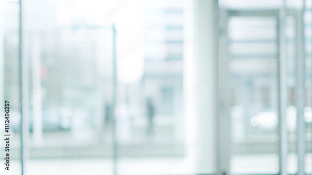 Modern Glass Wall Background with Soft City Blur - Abstract Urban Design Modern Glass Wall Background with Soft City Blur - Abstract Urban Design