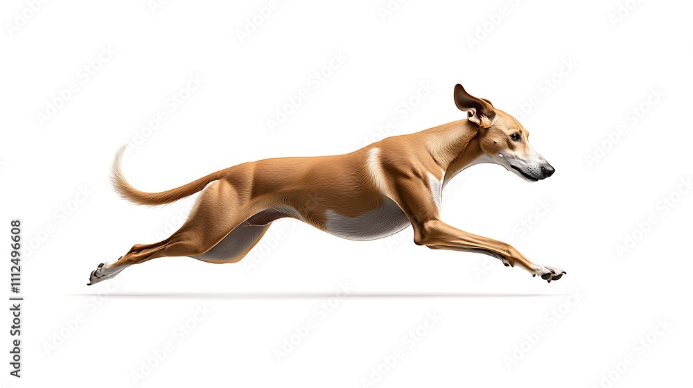 A sleek, elegant greyhound in mid-motion, its muscles defined and fur smooth, captured in full detail against a pristine white background. Ultra-Realistic, Photo Realistic, highly detailed, A sleek, elegant greyhound in mid-motion, its muscles defined and fur smooth, captured in full detail against a pristine white background. Ultra-Realistic, Photo Realistic, highly detailed,
