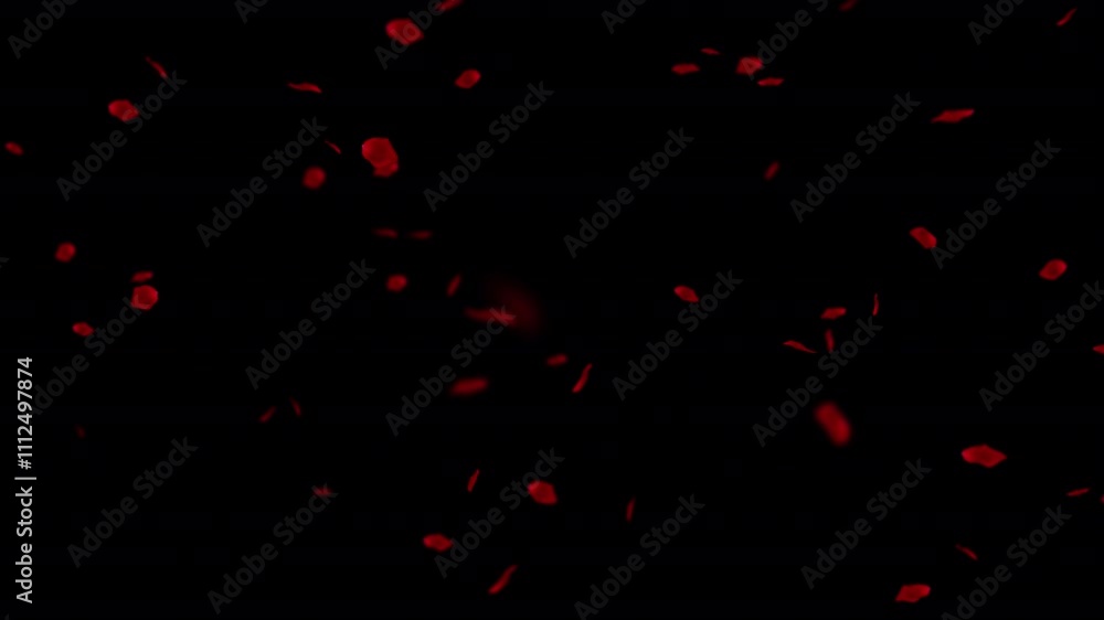 Smoothly floating rose petals on black Smoothly floating rose petals on black