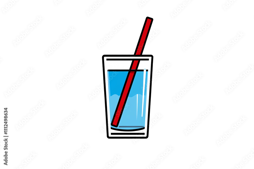 a glass with a straw in it a glass with a straw in it