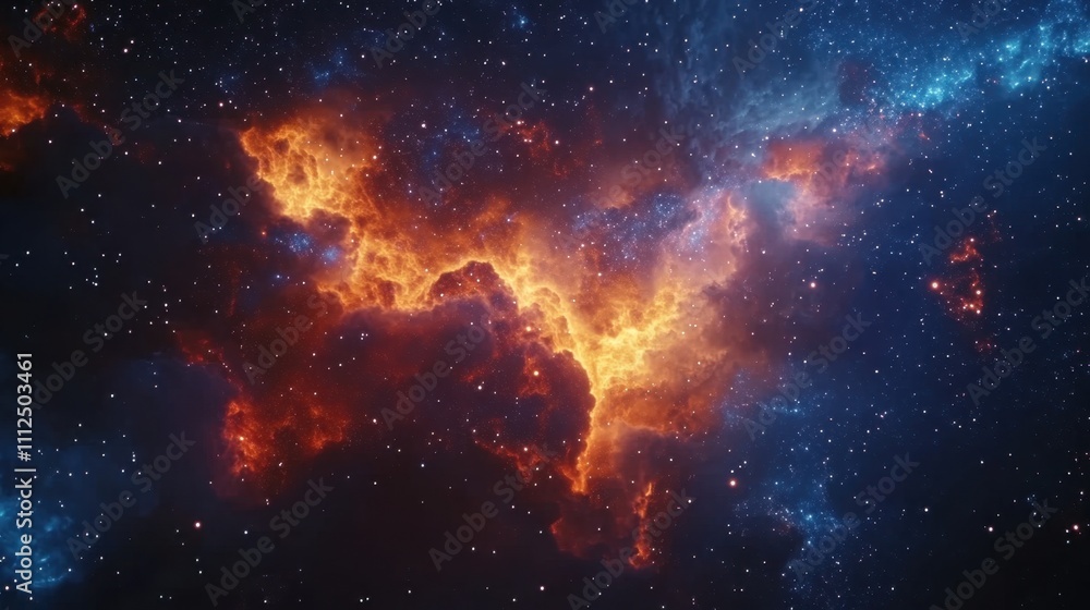 Naklejka premium Outer space nebula digital art concept