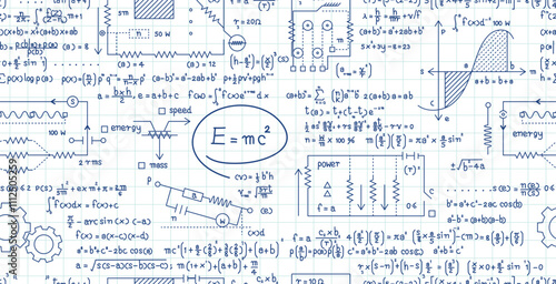 Seamless Mathematical and Scientific Formulas on Graph Book.
