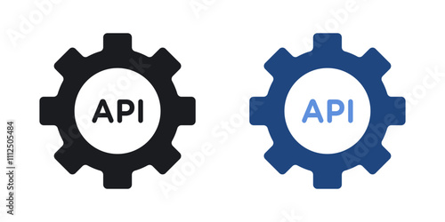 API icon set in black and colored versions.