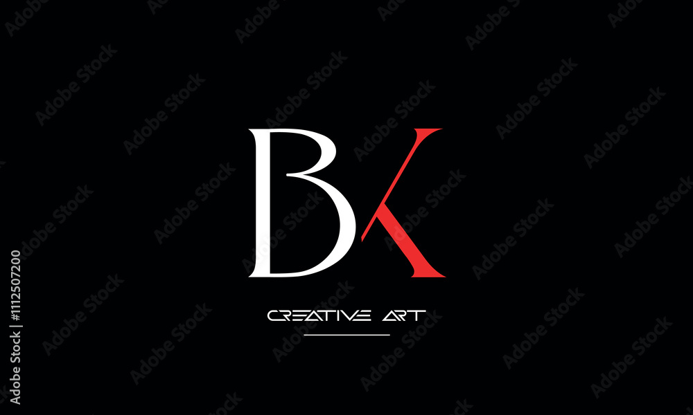 KB, BK, K, B abstract letters logo monogram KB, BK, K, B abstract letters logo monogram