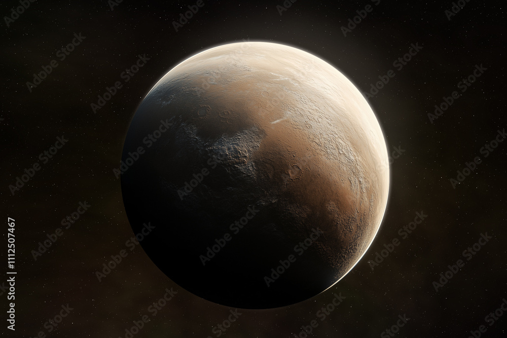 Exoplanète rocheuse vue de l'espace Exoplanète rocheuse vue de l'espace
